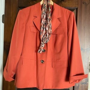 Think spring!  Coral suit jacket 20W